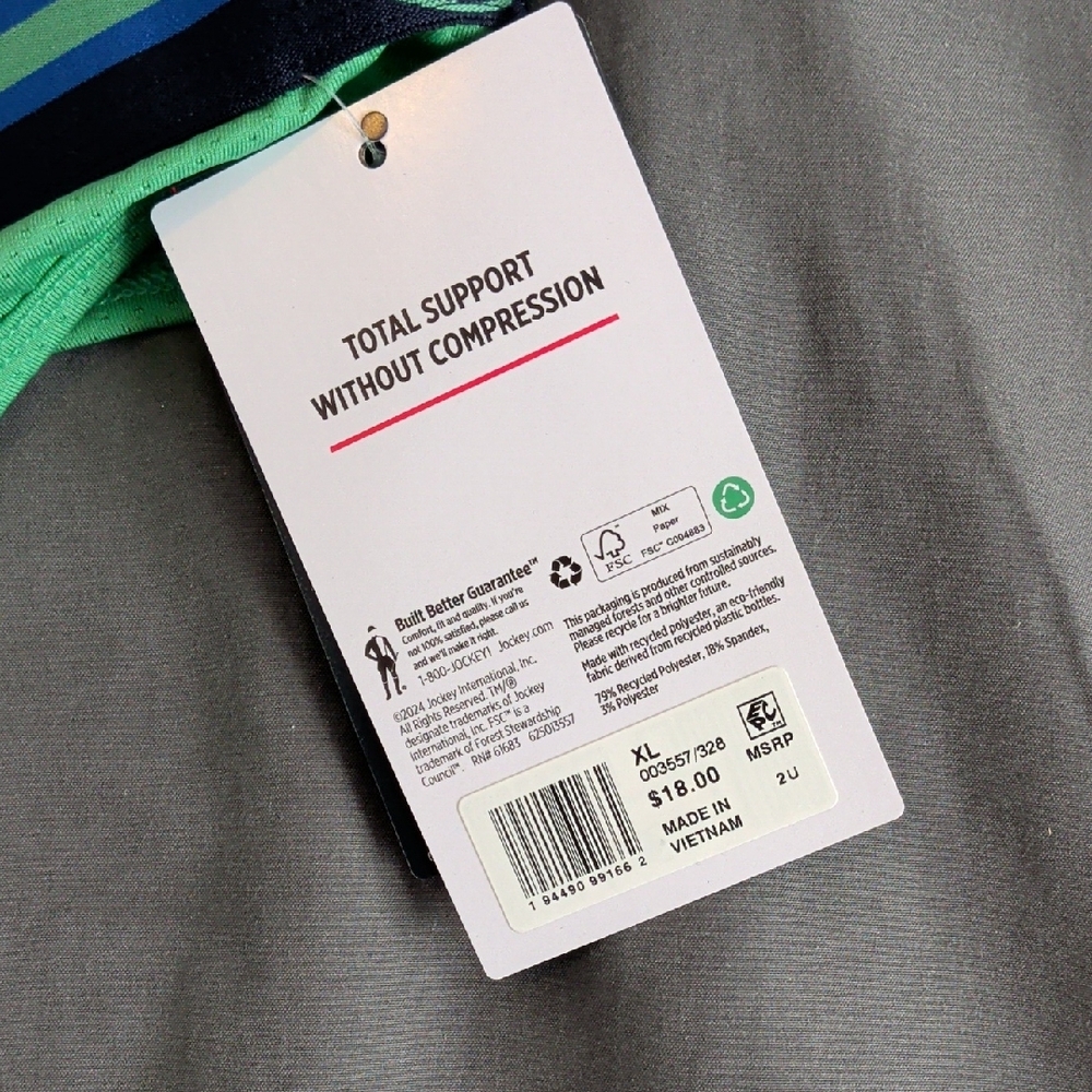 Jockey Sport® Stability Pouch Microfiber Thong - Size XL (40"-42") - Picture 3 of 4